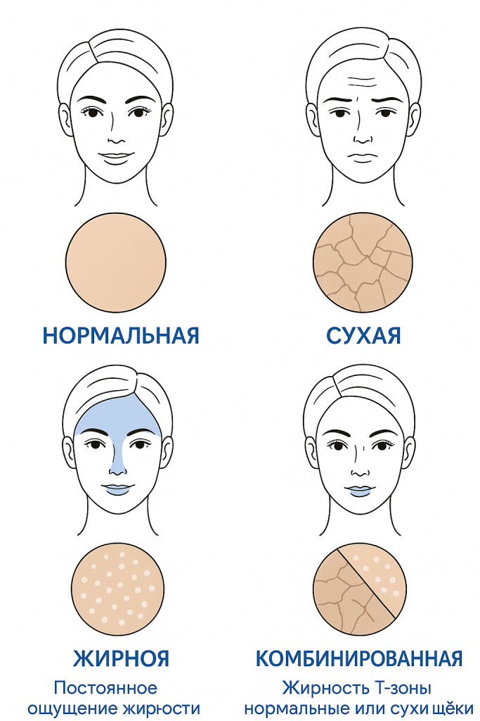 Какие типы кожи бывают